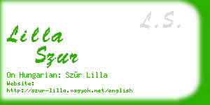 lilla szur business card